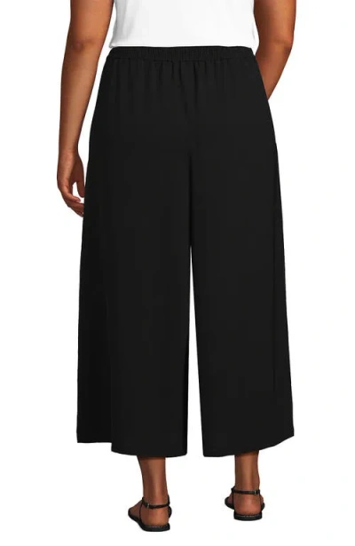 Lands' End Creaseless High Rise Palazzo Crop Pants