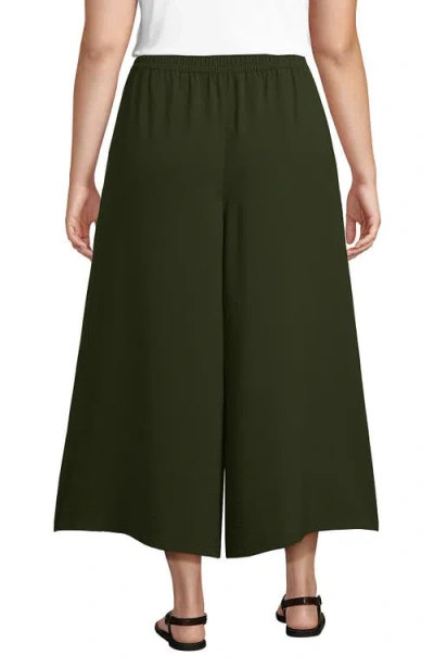 Lands' End Creaseless High Rise Palazzo Crop Pants
