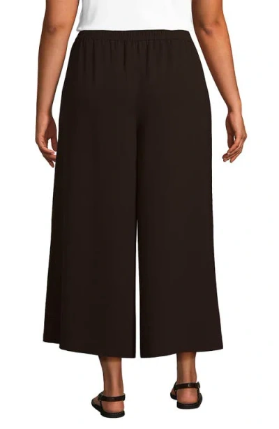 Lands' End Creaseless High Rise Palazzo Crop Pants
