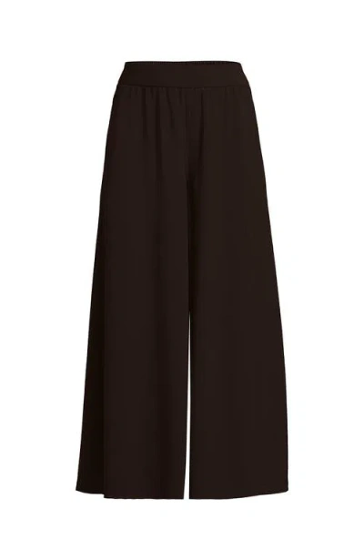 Lands' End Creaseless High Rise Palazzo Crop Pants