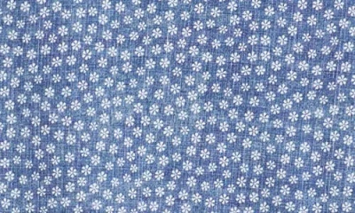 Hugo Boss Regular-fit Shirt In Printed Stretch-linen Chambray