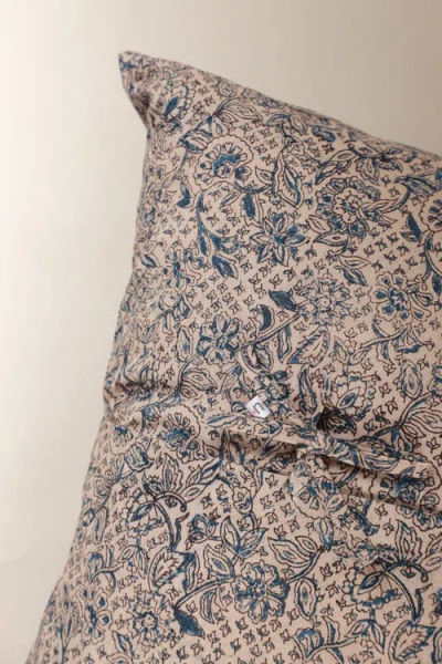 Ninéh Azure Blue Kalamkari Handcrafted Pillow