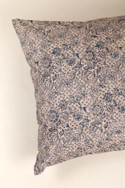 Ninéh Azure Blue Kalamkari Handcrafted Pillow