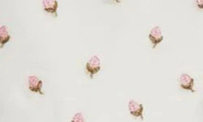 Giambattista Valli Rosebud Embroidered Fringe Hem Dress