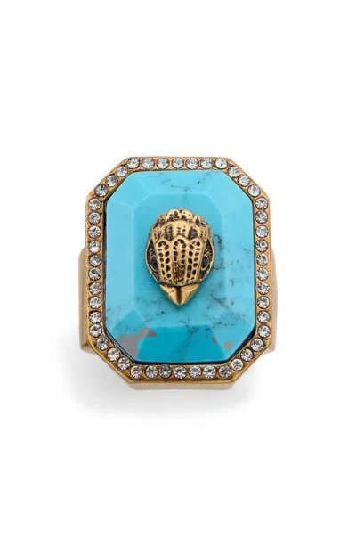 Kurt Geiger London Eagle Head Crystal Cocktail Ring