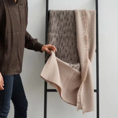 Studio Variously Flo Brown Merino Textured Handloom Throw
