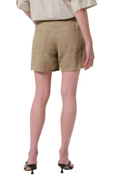 Citizen Of Humanity Citizens Of Humanity Brynn Drawstring Waist Wide Leg Linen Shorts