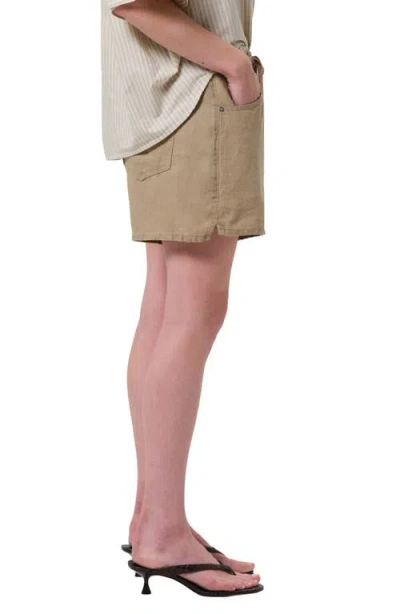Citizen Of Humanity Citizens Of Humanity Brynn Drawstring Waist Wide Leg Linen Shorts