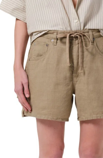 Citizens Of Humanity Brynn Drawstring Waist Wide Leg Linen Shorts