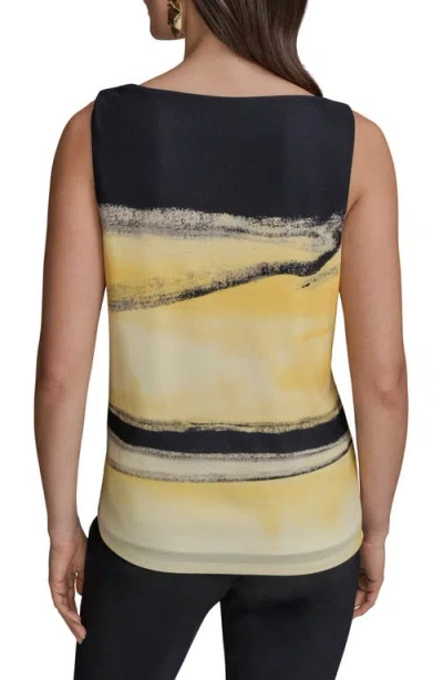 Donna Karan New York Abstract Print Sleeveless Top
