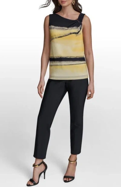 Donna Karan New York Abstract Print Sleeveless Top