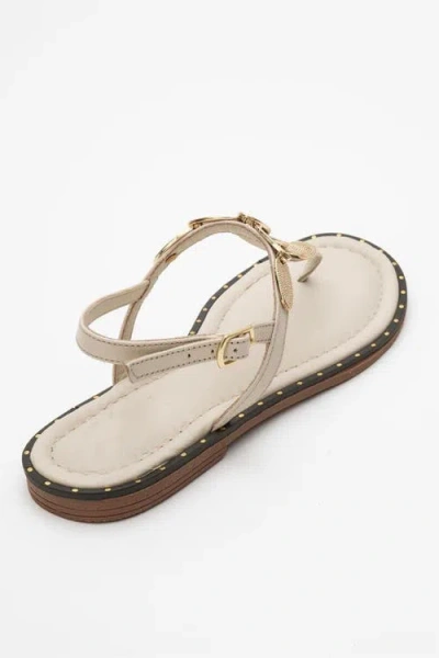 Forever & Always Shoes Marea Leather Flat Sandal