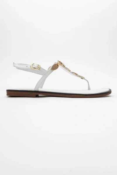 Forever & Always Shoes Marea Leather Flat Sandal