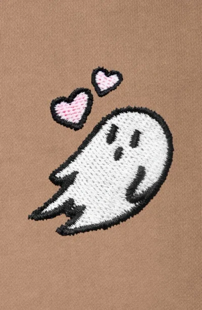 Dalix Womens Heartly Ghost Midweight Fleece Relaxed Hooded Sweatshirt