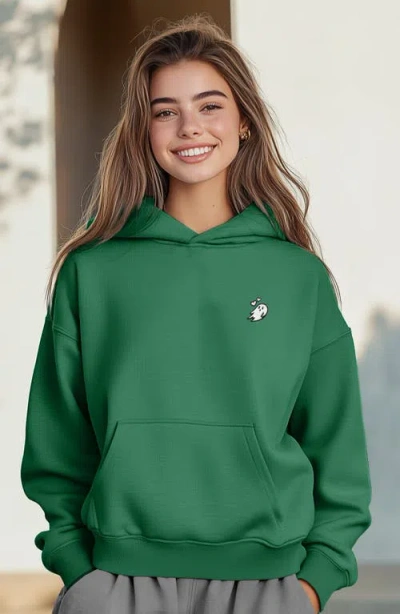 Dalix Womens Heartly Ghost Midweight Fleece Relaxed Hooded Sweatshirt