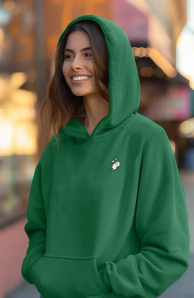 Dalix Womens Heartly Ghost Midweight Fleece Relaxed Hooded Sweatshirt