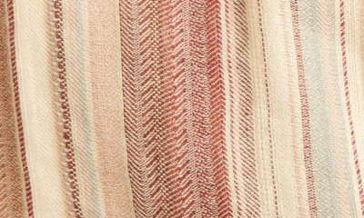 Lucky Brand Textured Stripe Linen & Cotton Camp Shirt In Neutral