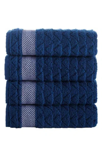 Brooks Brothers Herringbone Cotton 4-pack Hand Towels