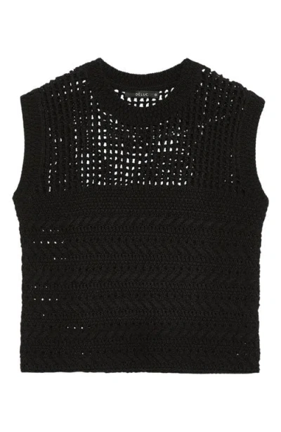 Deluc Paulo Open Stitch Cap Sleeve Sweater