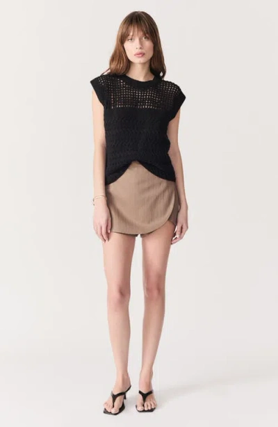 Deluc Paulo Open Stitch Cap Sleeve Sweater