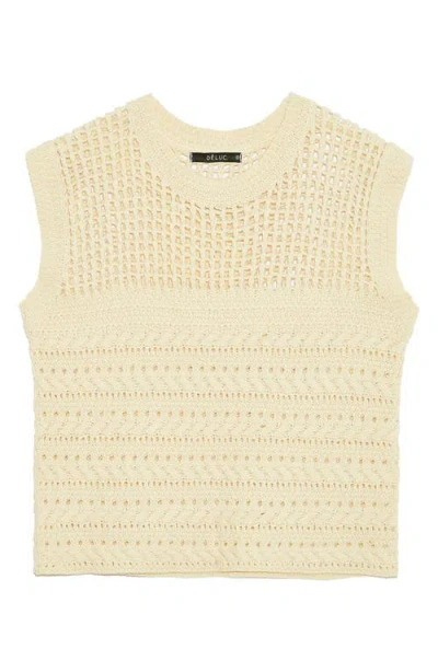 Deluc Paulo Open Stitch Cap Sleeve Sweater