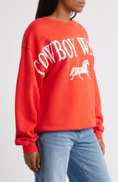 Daydreamer Cowboy Wanted Cotton Graphic Sweatshirt