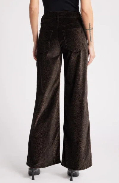 Frame Womens Espresso Cropped Flare Velvet Trousers