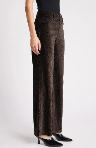 Frame Womens Espresso Cropped Flare Velvet Trousers