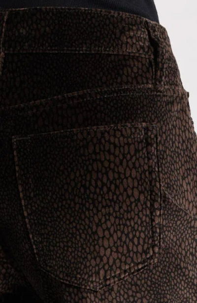 Frame Womens Espresso Cropped Flare Velvet Trousers