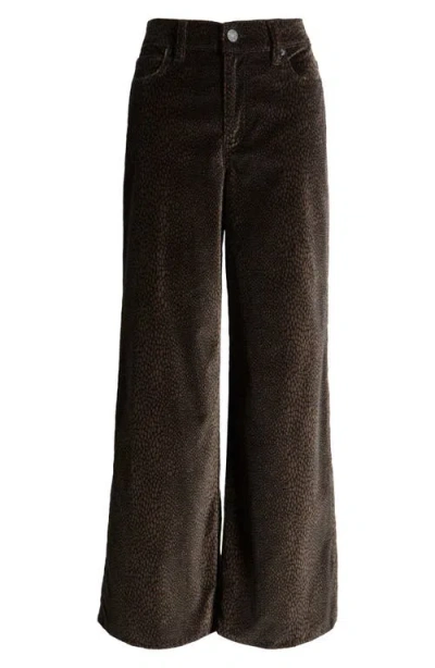 Frame Womens Espresso Cropped Flare Velvet Trousers