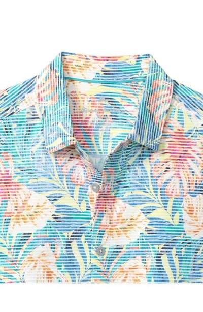 Tommy Bahama Costa Wave Positana Palms Short Sleeve Button-up Shirt In Blue