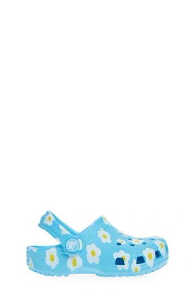 Crocs Toddler Classic Daisy Clog In Blue
