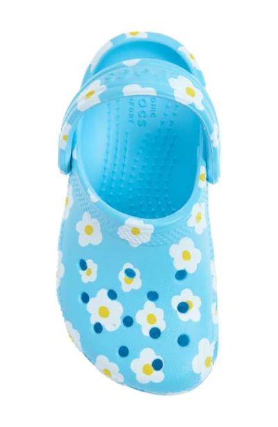 Crocs Toddler Classic Daisy Clog In Blue