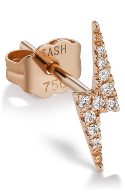 Maria Tash Diamond Lightning Bolt Single Stud Earring