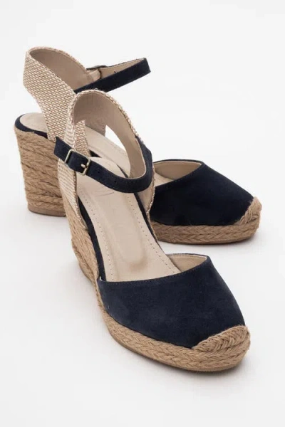 Forever & Always Shoes Sinta Suede Leather Platform Espadrille