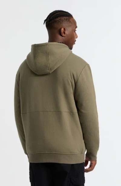Ecko Unltd . Printed Zip Faux Shearling Hoodie