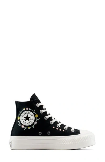 Converse Chuck Taylor® All Star® Embroidered Lift High Top Platform Sneaker