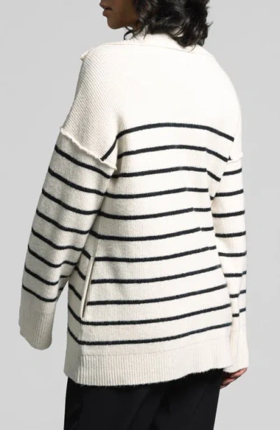 Weekend Los Angeles Coralie Stripe Quarter Zip Sweater