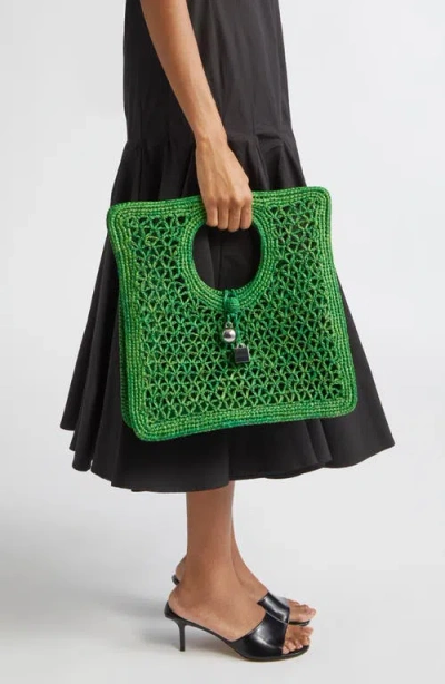 Jacquemus Le Petit Carre Spiaggia Raffia Tote Bag