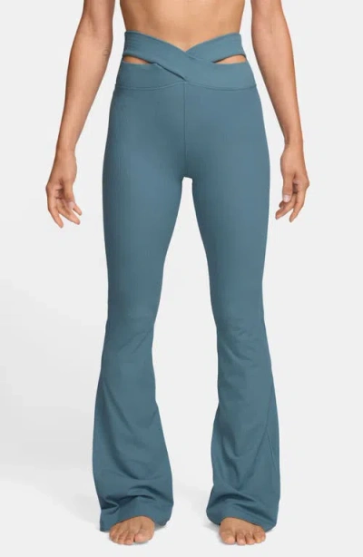 Nike Zenvy Dri-fit Cutout High Waist Flare Rib Leggings