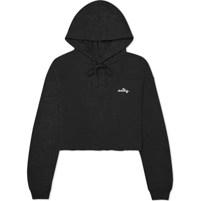 Dalix Womens Salty Midweight Fleece Cropped Hooded Sweatshirt