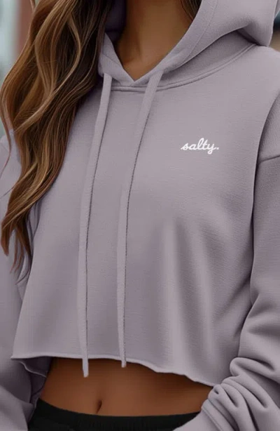 Dalix Womens Salty Midweight Fleece Cropped Hooded Sweatshirt