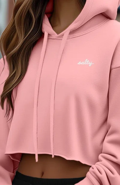 Dalix Womens Salty Midweight Fleece Cropped Hooded Sweatshirt