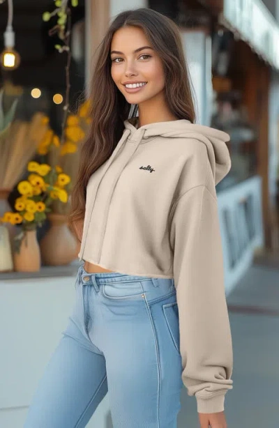 Dalix Womens Salty Midweight Fleece Cropped Hooded Sweatshirt