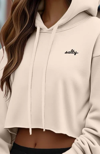 Dalix Womens Salty Midweight Fleece Cropped Hooded Sweatshirt