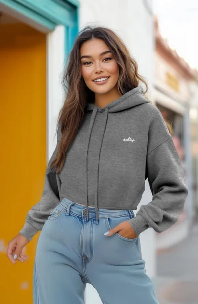 Dalix Womens Salty Midweight Fleece Cropped Hooded Sweatshirt