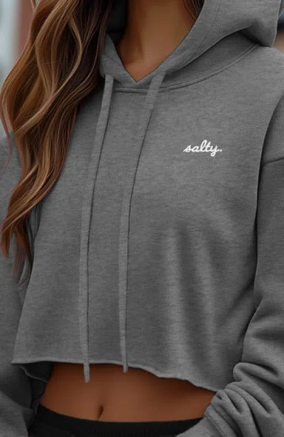 Shop Dalix Womens Salty Midweight Fleece Cropped Hooded Sweatshirt