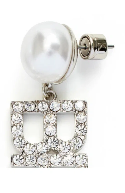 Kleinfeld Crystal Bride Faux Pearl Drop Earrings