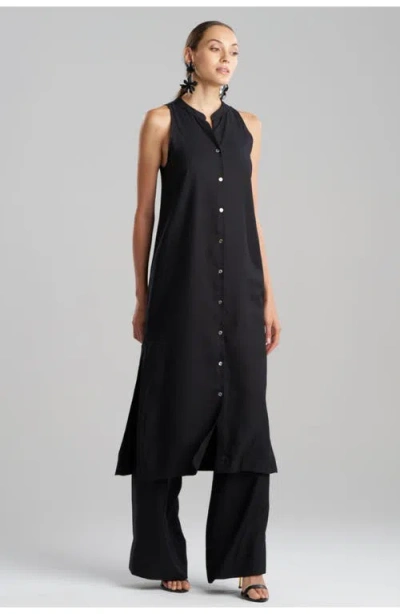 Natori Cotton Silk Twill Sleeveless Tunic