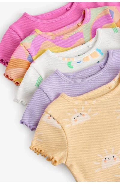 Next Kids' Assorted 5-pack Rib T-shirts